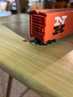 HO Box Car and power line poles