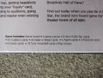 Unopened - Be A Broadway Star Board Game