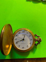 Vintage cycle 17 jewel swiss made bird hunter theme pocket watch