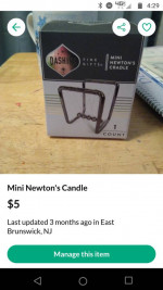Mini newton's candle