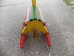 Cute "Rocking" Giraffe brightly painted. Some wear on rockers.