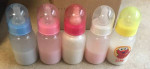 9 baby bottles with fake milk for reborn dolls