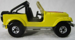 Hot Wheels Yellow Open Top Jeep CJ-7 Eagle Hood Mattel Inc. 1981 Malay
