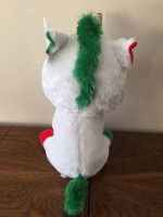 TY JUMBO 16 in Beanie Boo Christmas Unicorn “CANDY CANE” Brand New