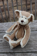 Bath and Body Works Gingerbread Stuffed Bear Made from Suede and Sherp