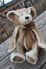 Bath and Body Works Gingerbread Stuffed Bear Made from Suede and Sherp