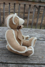 Bath and Body Works Gingerbread Stuffed Bear Made from Suede and Sherp