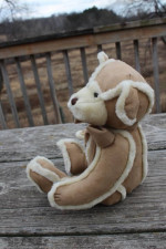 Bath and Body Works Gingerbread Stuffed Bear Made from Suede and Sherp
