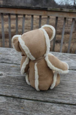 Bath and Body Works Gingerbread Stuffed Bear Made from Suede and Sherp