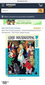 In Box Collectible Good Housekeeping Alice In The Wonderland 1000 Piec