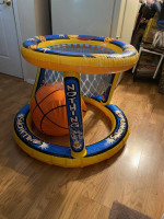 Big basketball hoop with a balloon ball, light,  great for pool