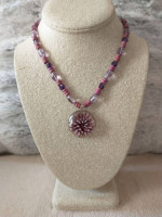 Amethyst gemstone necklace