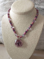 Amethyst gemstone necklace