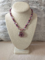Amethyst gemstone necklace