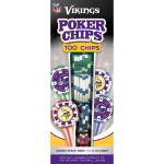 Masterpieces, Inc. Minnesota Vikings 100-Piece Poker Chips Set