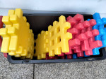 Li'L TYKES. Large 14" wide Building Blocks Waffle Blocks set