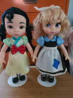 Disney Animators collection dolls- Cinderella & Mulan &2 Kaiser stands