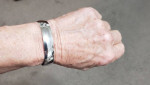 Vintage 1950s Sterling Silver ATO Fraternity 14.8g Cuff Bracelet