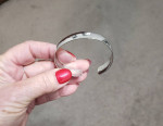 Vintage 1950s Sterling Silver ATO Fraternity 14.8g Cuff Bracelet