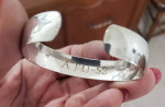 Vintage 1950s Sterling Silver ATO Fraternity 14.8g Cuff Bracelet
