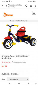 Kettler trike with seat belt for safety  gently used