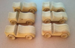 Wooden Race Cars- (6)