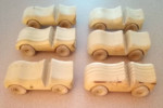 Wooden Race Cars- (6)