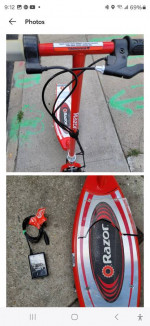 Razor E100 Kids Motorized 24V Electric- Powered Scooter Red