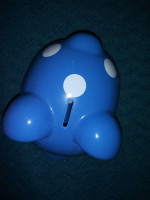 Blue polka dot piggy bank - NEW
