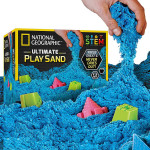 12lbs National Geographic Play Sand w Castle Molds Blue