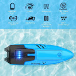 RC Remote Control Boat 2.4GHz 2 batt LEDs