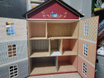 Wood dollhouse vintage 35in