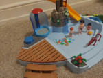 Playmobil pool with water slide