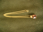 LAB MADE ORANGE SAPPHIRE NECKLACE SET IN 925 STERLING  SILVER