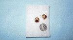 RUBY RED PIERCED EAR RINGS