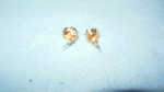 RUBY RED PIERCED EAR RINGS