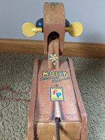 Vintage Fisher Price Molly Moo-oo Moo-oo Wooden Pull Toy