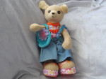 BESTEVER 12" PLUSH PUPPY POP BELL BOTTOM JEANS AND PLATFORM SHOES VINT