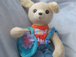 BESTEVER 12" PLUSH PUPPY POP BELL BOTTOM JEANS AND PLATFORM SHOES VINT