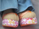BESTEVER 12" PLUSH PUPPY POP BELL BOTTOM JEANS AND PLATFORM SHOES VINT