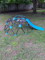 KIDS Yard Climbing Dome with Slide &  Picnic Table