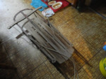 wood snow sled