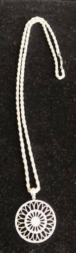 Milor Sterling Silver Heavy Solid Rope Chain with Sterling Pendant