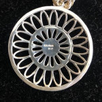 Milor Sterling Silver Heavy Solid Rope Chain with Sterling Pendant