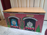Thomas the Tank Engine Toy Box RARE + Toy Box Bench $65