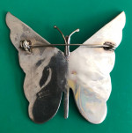 Beautiful Abalone & Sterling Butterfly Pin / Broach