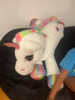 Stuffed animals huge bear and unicorn