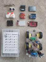 Arduino car,Uno/Nano/Mega,37 sensors,touch screen,MP3 shield,etc