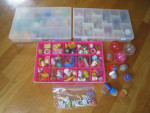Lot of Fun Colorful Mini Toy Erasers in 3 Plastic Compartment Boxes!!!
