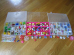 Lot of Fun Colorful Mini Toy Erasers in 3 Plastic Compartment Boxes!!!